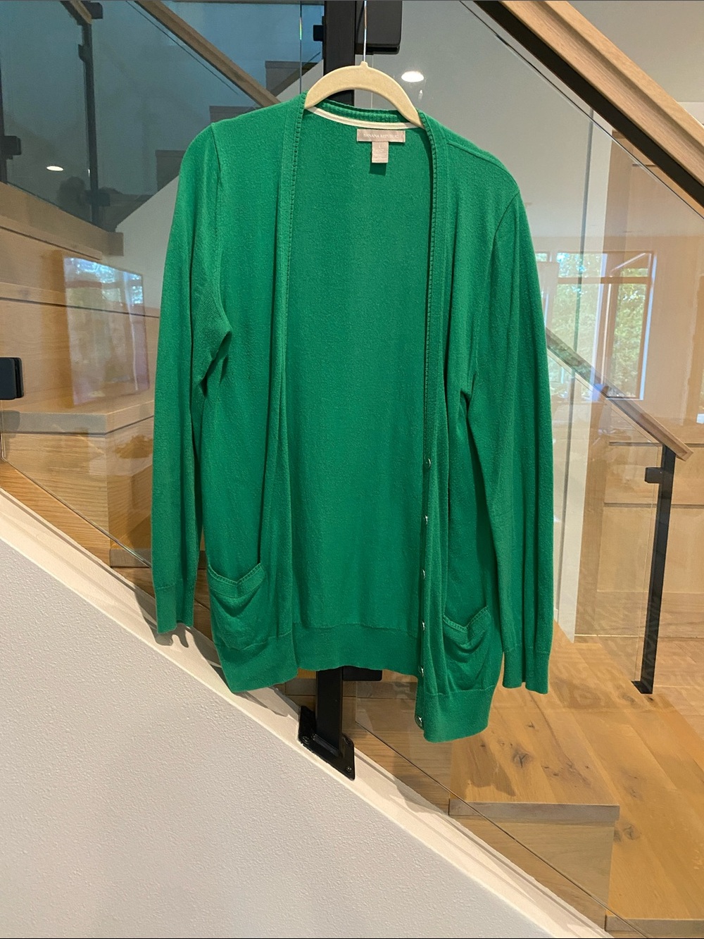 Banana Republic Green Open-Front Women's Cardigan